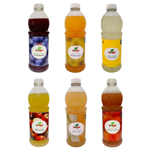 6 jugos surtidos con azúcar x 1.2 litros
